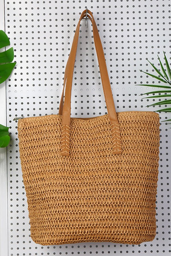 Fashion Resort Women Weave Handbag - Dutch