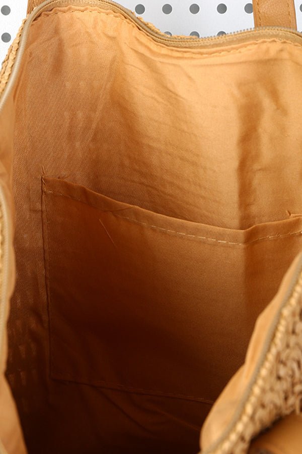 Fashion Resort Women Weave Handbag - Dutch