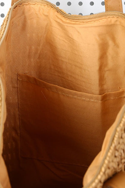 Fashion Resort Women Weave Handbag - Dutch