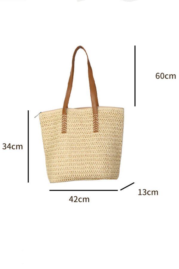 Fashion Resort Women Weave Handbag - Dutch