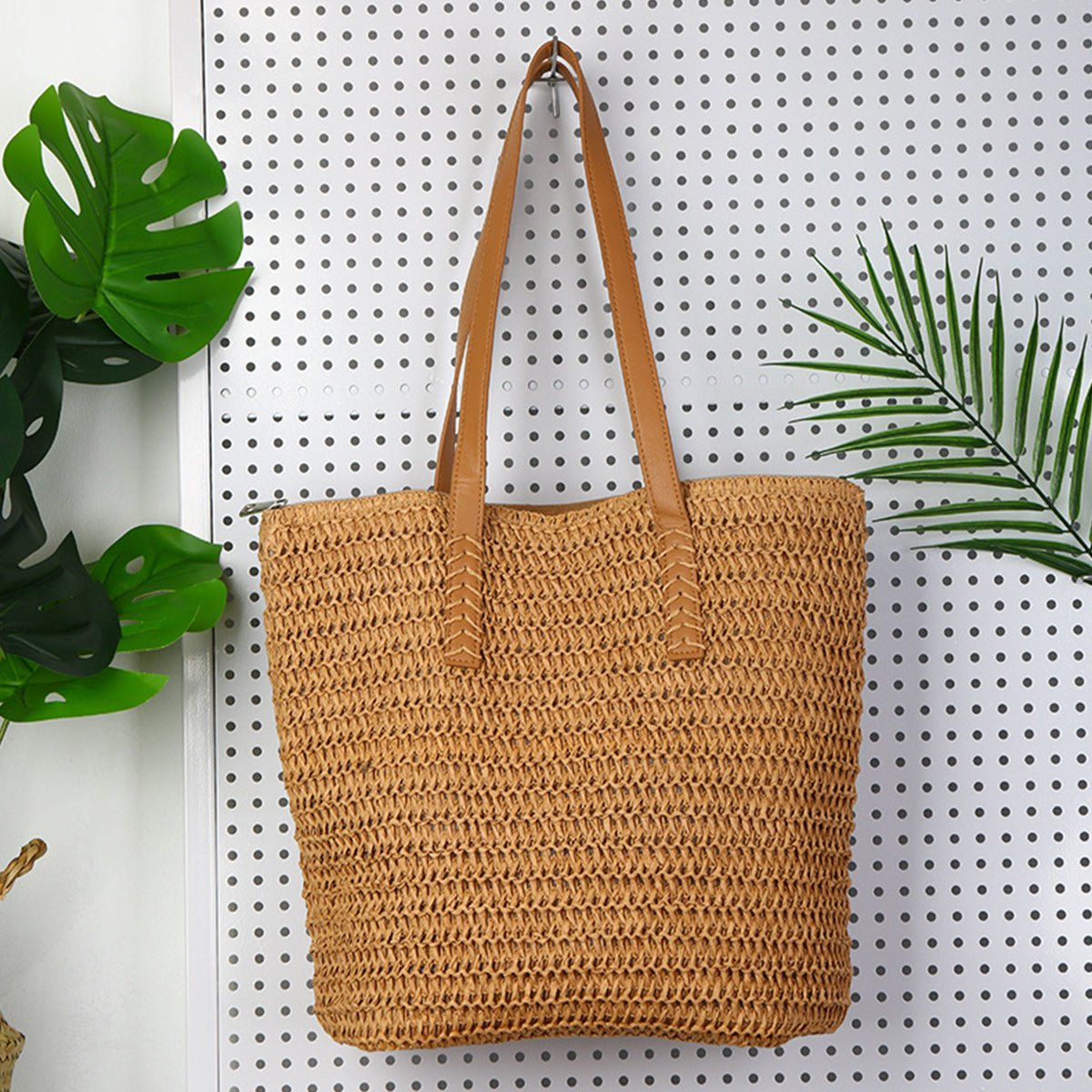 Fashion Resort Women Weave Handbag - Dutch