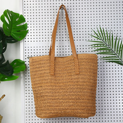Fashion Resort Women Weave Handbag - Dutch