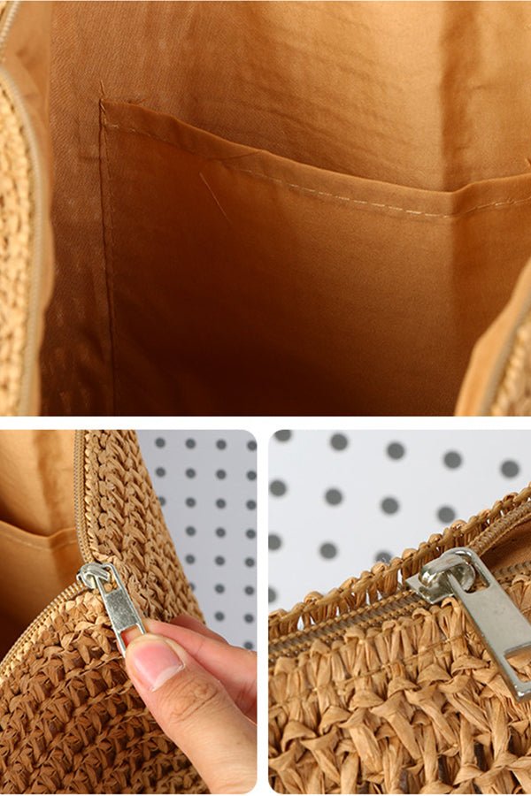 Fashion Resort Women Weave Handbag - Dutch
